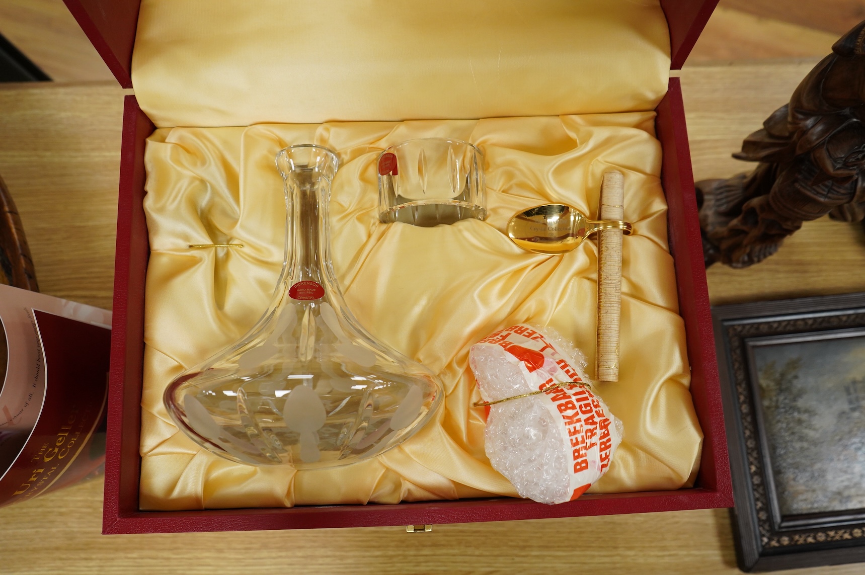 The Uri Geller Crystal Collection - three cased sets by Dickenson Crystal